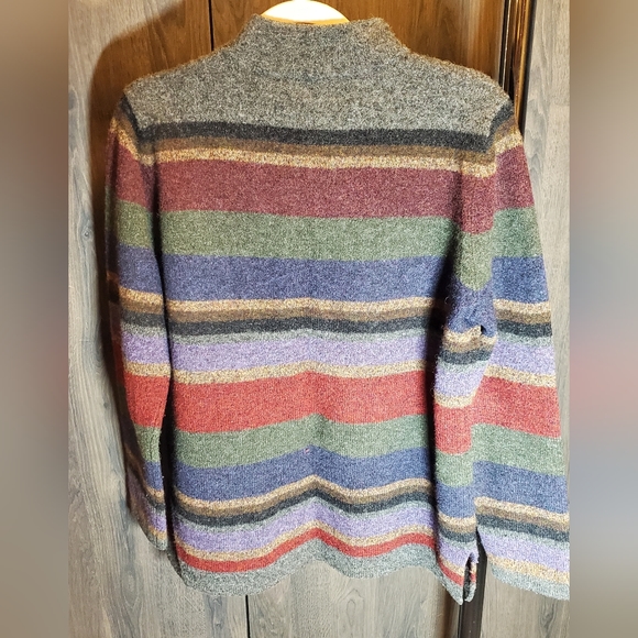 Ralph Laure Lambswool Colorful Striped Woman’s Sweater Size M - Picture 5 of 6